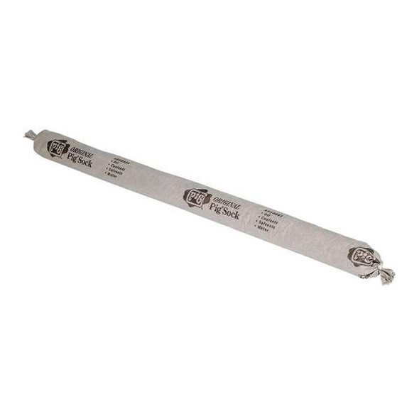 Pig Sorbent Sock, 8 gal, 2 in x 10 ft, Universal, Gray PIG219