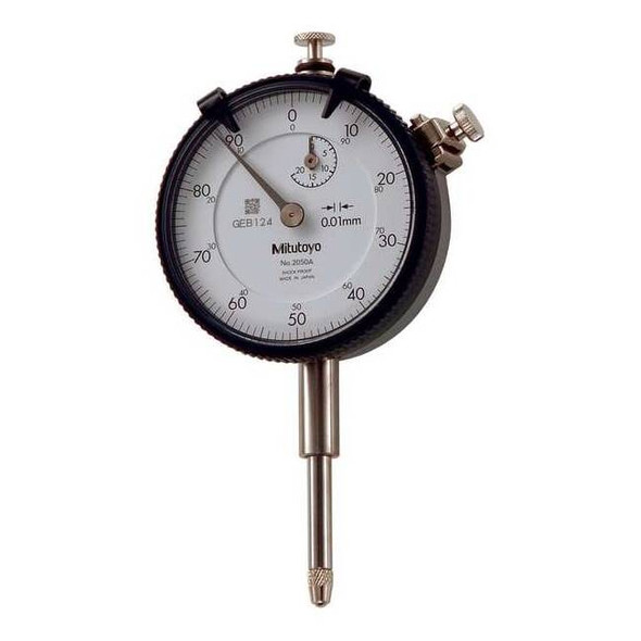 Mitutoyo Dial Indicator,0 to 20 mm Range,White 2050AB