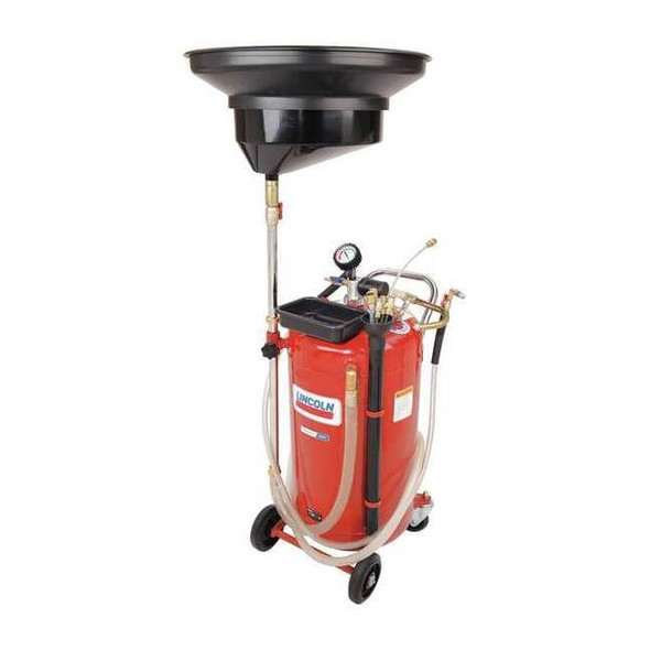 Lincoln Industrial Fluid Drain/Evacuator Combo,Red,Steel 3639