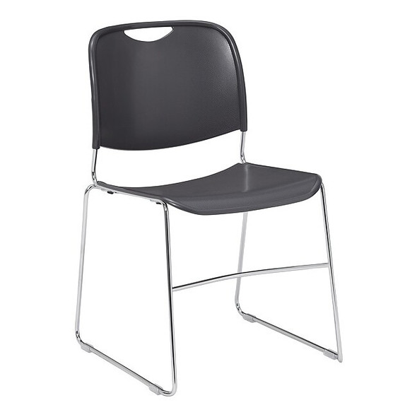 Stacking Chair, 8500 Series, Polypropylene Gray, PK4