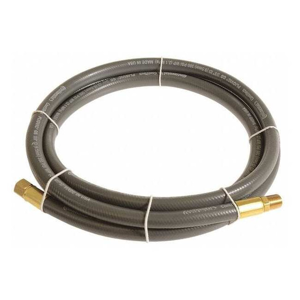 1/4" x 10 ft PVC Coupled Multipurpose Air Hose 300 psi GY