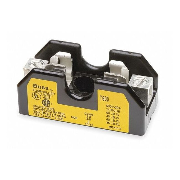 Open Fuse Block, 31 to 60A Amp Range, 600V AC/DC Volt Rating, 1 Poles, Box Lug