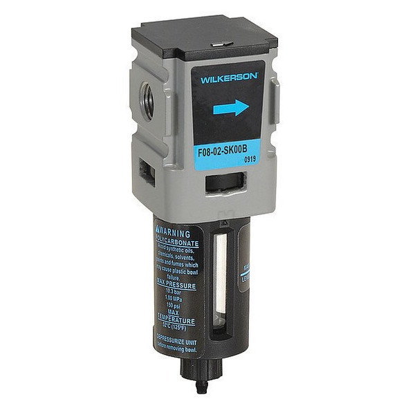 Wilkerson Compressed Air Filter,5 micron Rating F08-02-SK00B