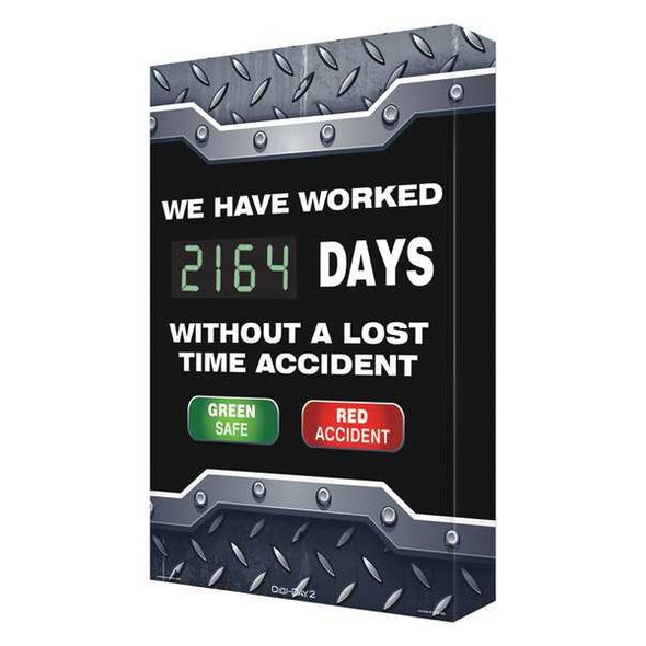 Accuform Electronic Scoreboard, 28 in H x, 20 in W, Aluminum SCK104