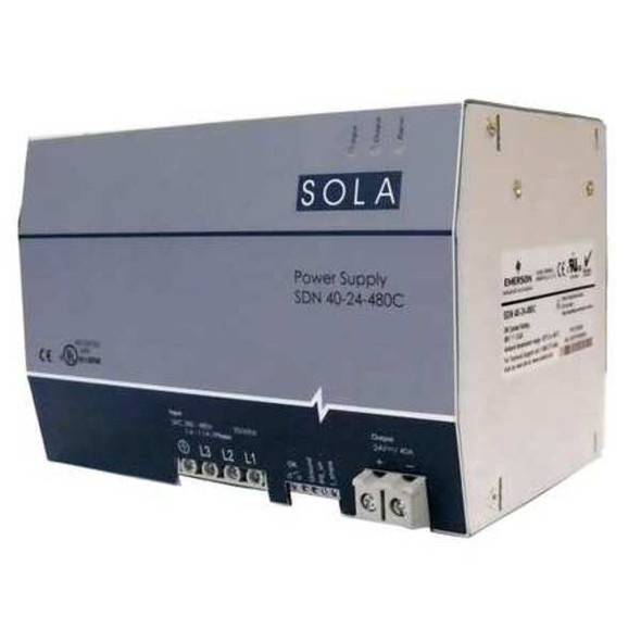 Solahd DC Power Supply, 380/480V AC, 24V DC, 960 W, 40 A, DIN Rail SDN4024480C