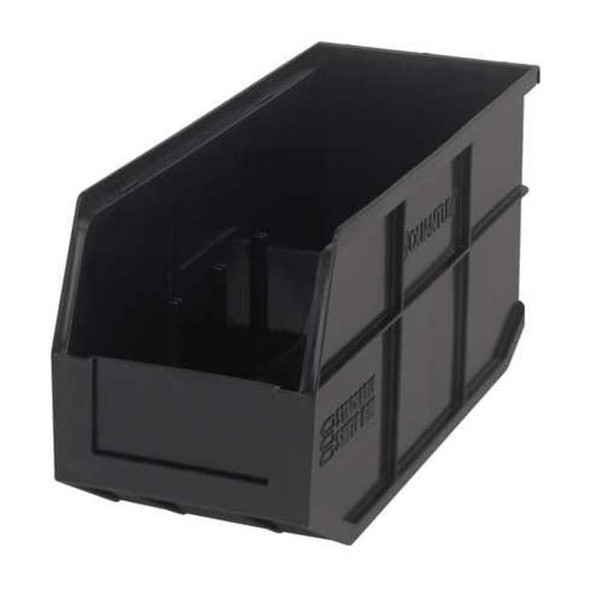 Shelf Storage Bin, Polypropylene, Black, 7 in H, 6 in W, 14 in L