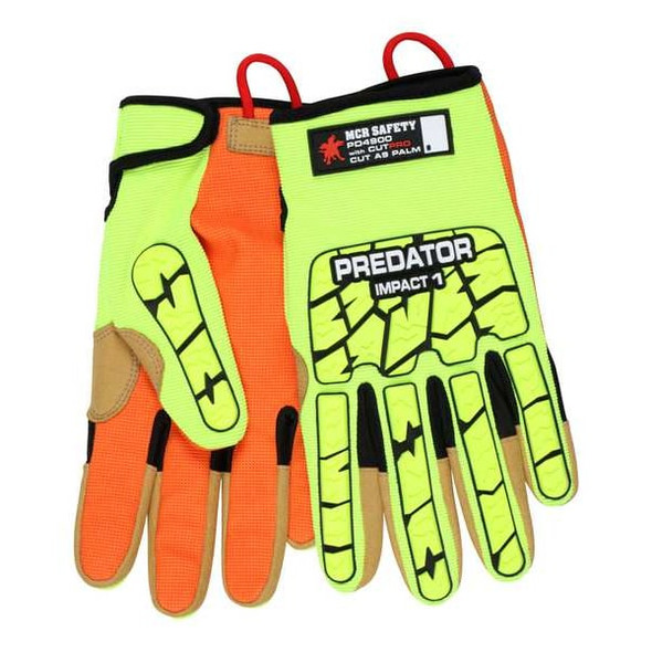 Predator Mechanics Gloves, Cut Level A9 ,Polyurethane ,None ,L 1 PR PD4900L