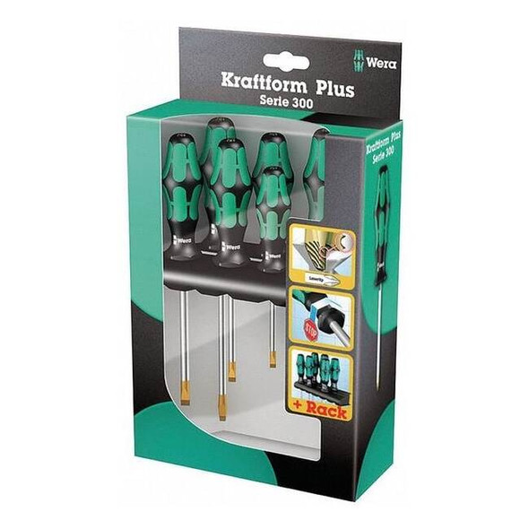 Wera Screwdriver Set,Slotted/Phillips,6 pcs. 05105650001
