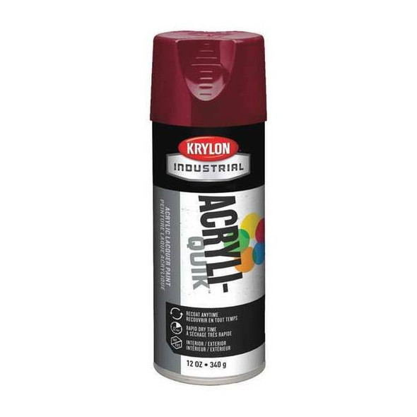 Krylon Industrial Spray Paint, Cherry Red, Gloss, Solvent, 12 oz K02101A07