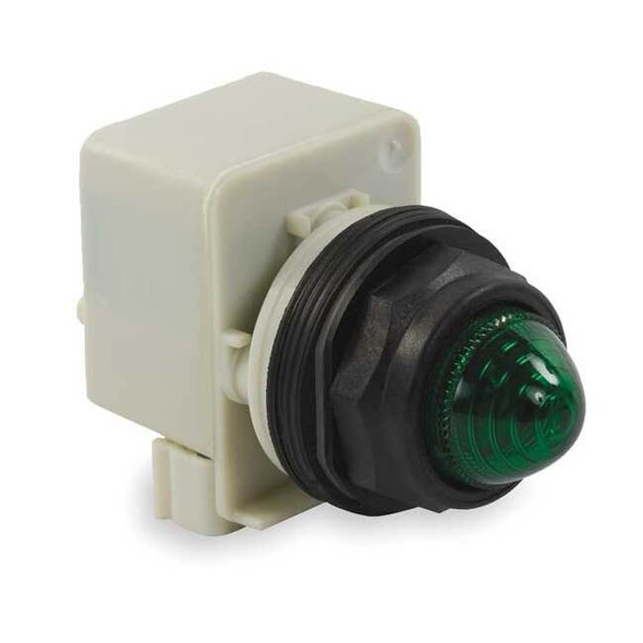 Schneider Electric Pilot Light, 30mm, Plastic, Green, 120VAC 9001SKP1G9