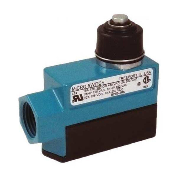 Limit Switch, Plunger, 1NC/1NO, 15A at 600V AC, Actuator Location: Top