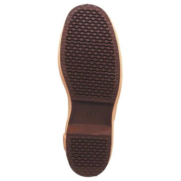 Men's Rubber Boot, Steel Toe, Neoprene Latex Upper, Neoprene Outsole, Pull On, Brown, 9 D