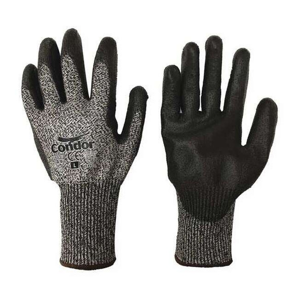 Condor Cut-resistant glove, Cut Level A4 ,Polyurethane ,Smooth ,L 1 PR 61CV66