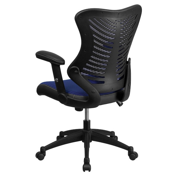 Flash Furniture Office Chair,42.75 in H,Blue BL-ZP-806-BL-GG Flash Furniture Office Chair,42.75 in H,Blue BL-ZP-806-BL-GG