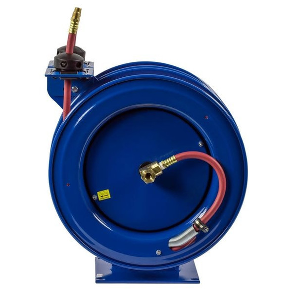 Dual Reel Spring Return Hose Reel, 3/8 in Hose Diameter, 25 ft Length, 300 psi Max. Pressure, Brass