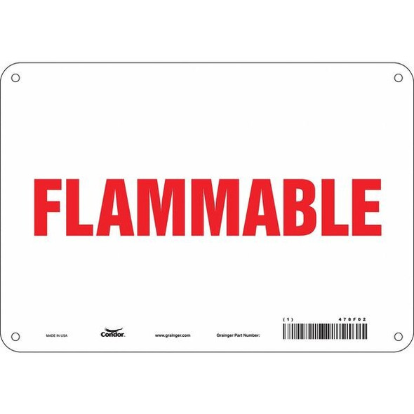 Danger Sign, 7 in H, 10 in W, Polyethylene, Vertical Rectangle, English, 478F02