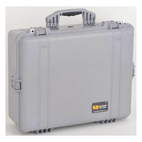 Pelican Gray Protective Case, 24.39"L x 19.36"W x 8.79"D 1600