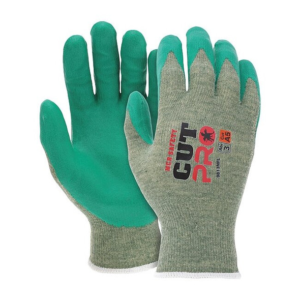 Coated Gloves, Cut Level A6 ,Dipped ,Foam Nitrile ,Sandy ,L 12 PK