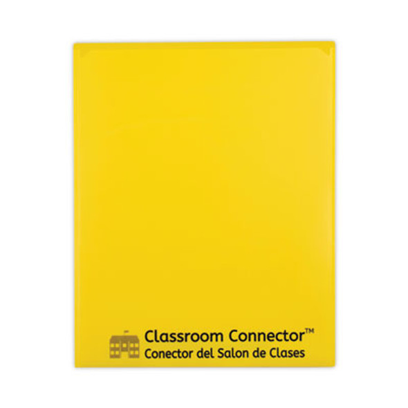 C-Line® Classroom Connector Folders, 11 x 8.5, Yellow, 25/Box 32006