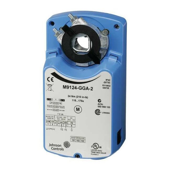 Johnson Controls Electric Actuator,210 in.-lb.,-4 to 122 M9124-GGA-2