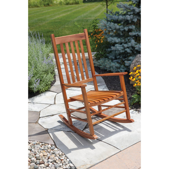 Jackpost Natural Wood Mission Rocking Chair Jackpost Natural Wood Mission Rocking Chair