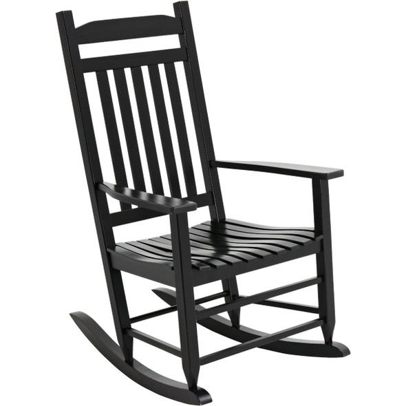 Knollwood Black Wood Mission Rocking Chair KN-28B Knollwood Black Wood Mission Rocking Chair KN-28B