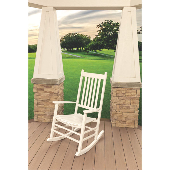Jackpost White Wood Mission Rocking Chair