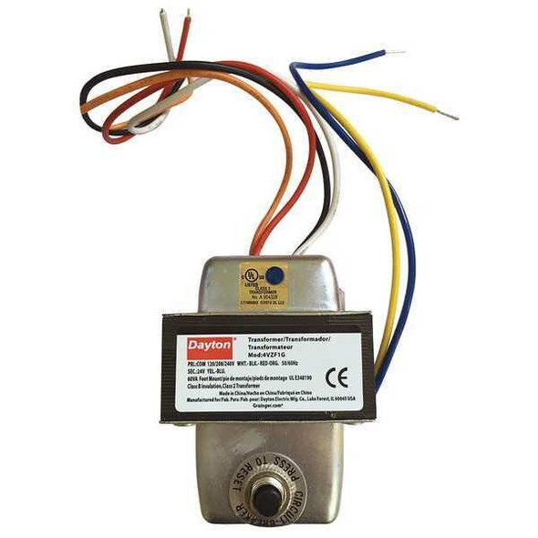 Dayton Cls 2 Trnsfrmr,60VA,Enclosed,Foot 4VZF1
