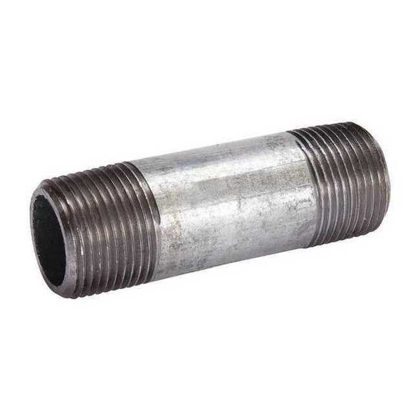 1/2" MNPT x 6" TBE Galvanized Steel Pipe Nipple Sch 160