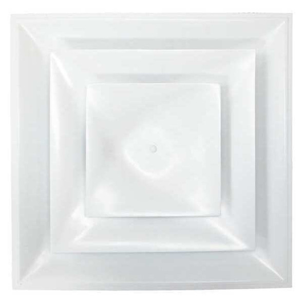 American Louver 6 in Square 3 Cone Diffuser, White STR-C-6W