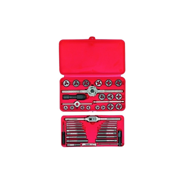 41-Pc Machine Screw/Fractional Tap and Hex Die Set