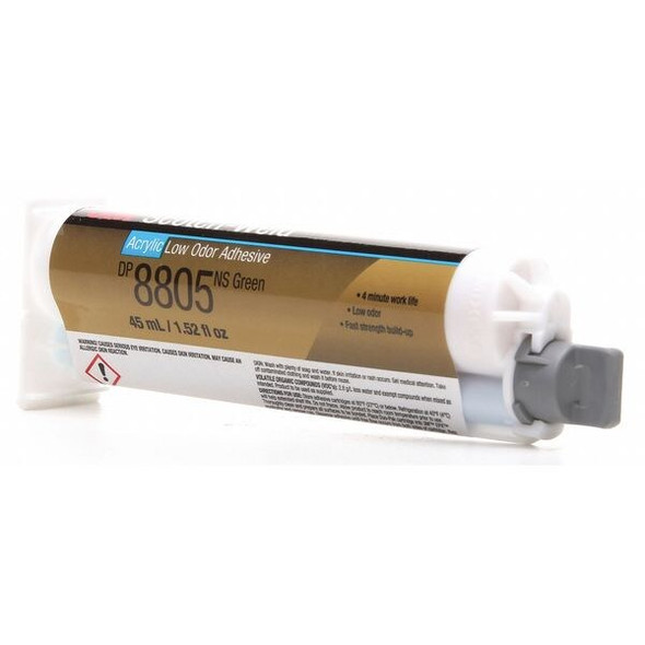 Acrylic Adhesive, Scotch-Weld(TM) Series, Green, Dual-Cartridge, 10:01 Mix Ratio