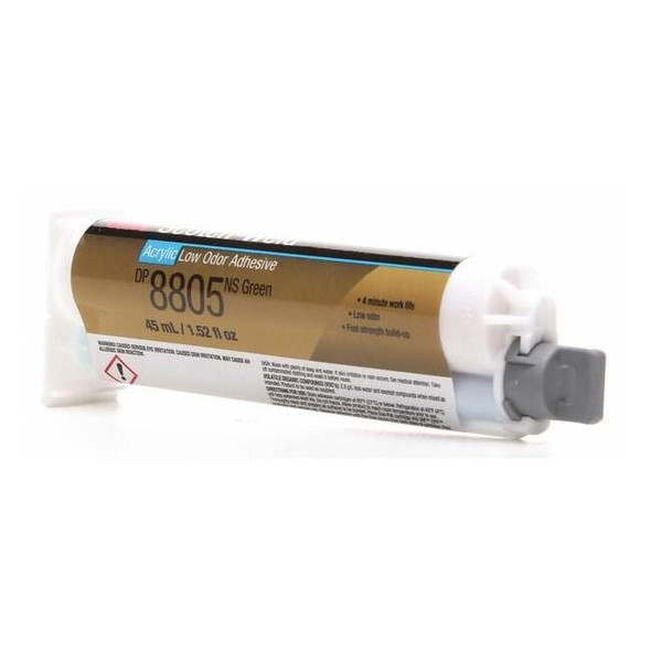 Acrylic Adhesive, Scotch-Weld(TM) Series, Green, Dual-Cartridge, 10:01 Mix Ratio