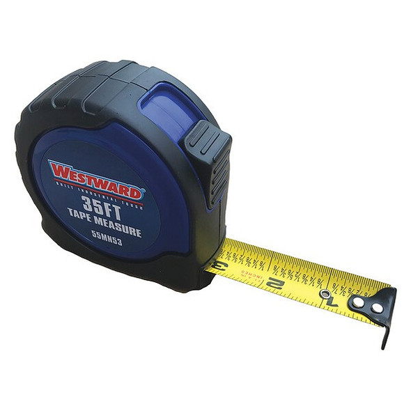 Westward Tape Measure,35 ft. L Blade,Steel 55MN53