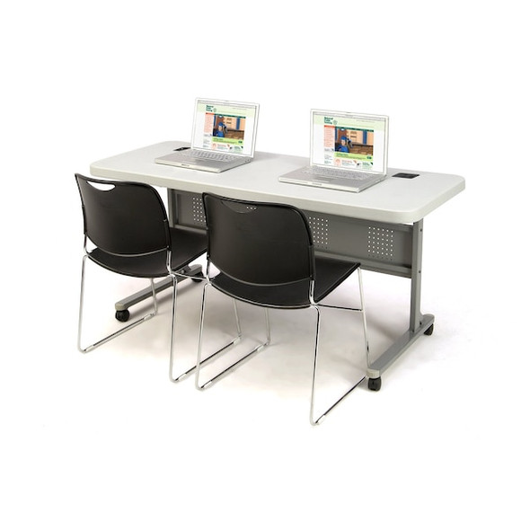 National Public Seating Stacking Chair, 8500 Series, Polypropylene Black, PK4 8510