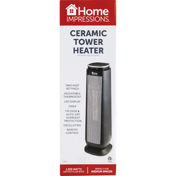 Home Impressions 1500W 120V Tower Ceramic Space Heater