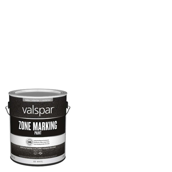 Valspar 1 Gal. White Latex Traffic & Zone Marking Paint 024.0000135.007