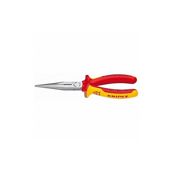 Knipex Insulated Long Nose Plier,8 in.,Serrated 26 18 200 SBA