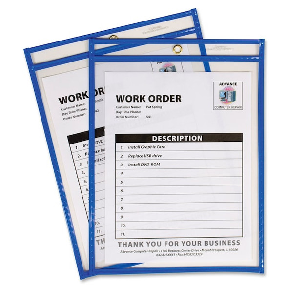 C-Line Products Shop Ticket Holder,Clear; Blue,PK15 43915 C-Line Products Shop Ticket Holder,Clear; Blue,PK15 43915