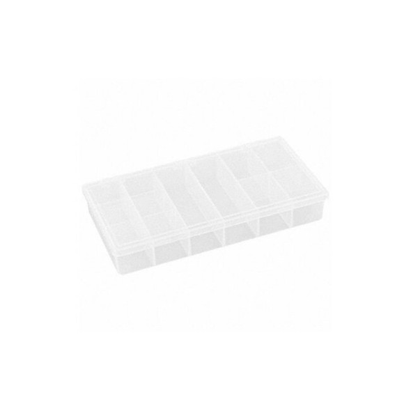 Flambeau CompartmentBox,8.25inW,4.375inL,Clear T201