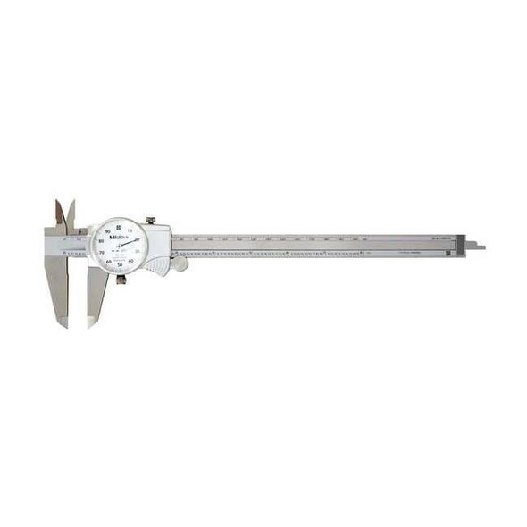 Mitutoyo Dial Caliper,0 to 8" Range,0.001 505-743J