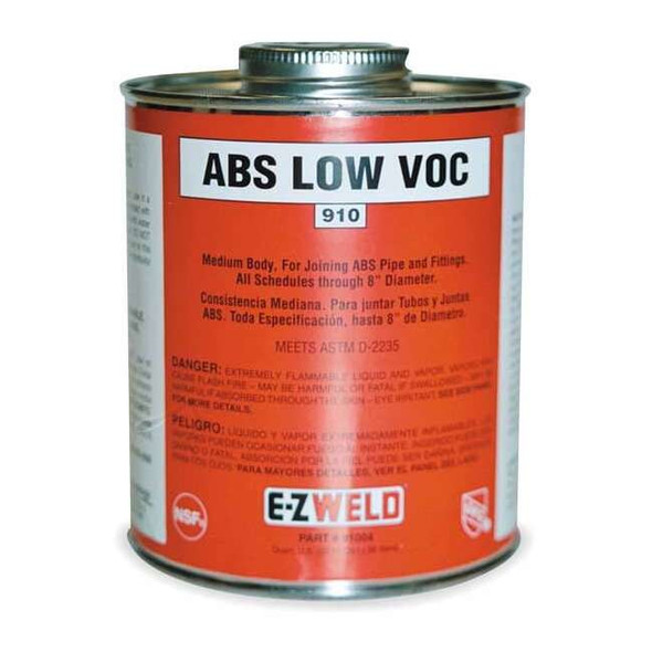 Ez Weld Cement,8 Oz,Black,ABS 21002