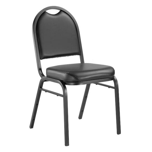 National Public Seating Stacking Chair, 9200 Series, Vinyl Black 9210-BT