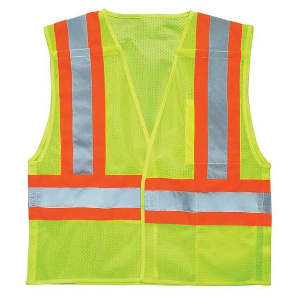 Kishigo Large Class 2 Breakaway High Visibility Vest, Lime 1174-L
