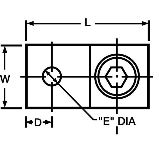 Mechanical Lug, 350 kcmil Max, 1 Conductor, 1 Hole, 3-8 in Stud, Aluminum  ADR35