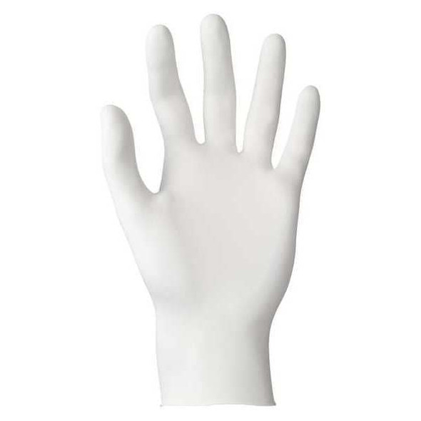 VersaTouch 92-220 Chemical Resistant Gloves, Nitrile, 9 1/2 in L, 4.00 mil, White, M, 100 PK