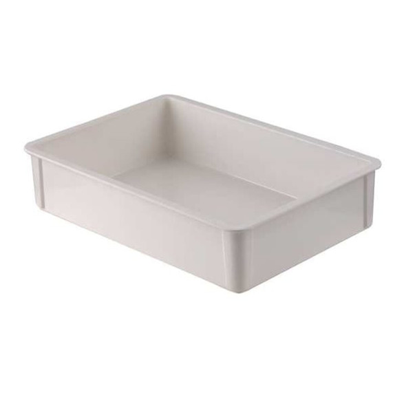 Stackable Storage Container, 4.7 gal, 25-3-4 in L x 17-3-4 in W x 3 in H, Gray  8700085136