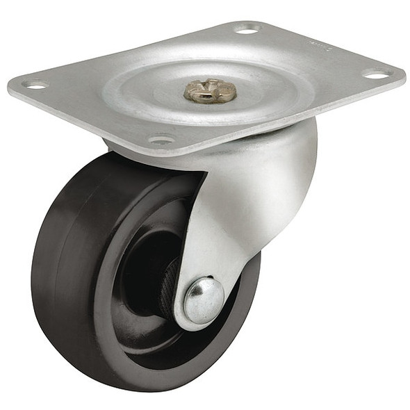 3" X 1-1/4" Non-Marking Polyolefin Swivel Caster, No Brake, Loads Up To 210 lb