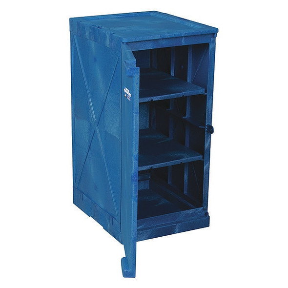 Hazardous Material Storage Cabinet, 12 gal, 2 Shelves, Polyethylene, 18 in W x 36 in H x 22 in D