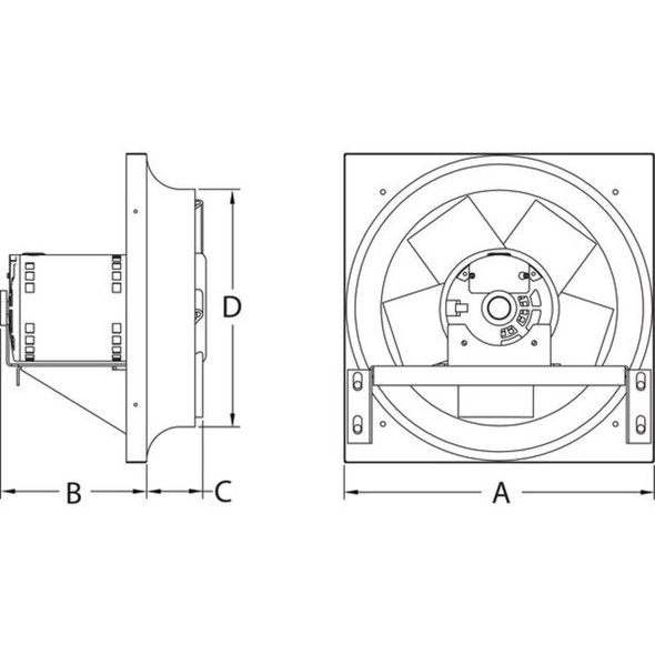 Dayton Exhaust Fan, 12In Bl,Alum,115V 10D954
